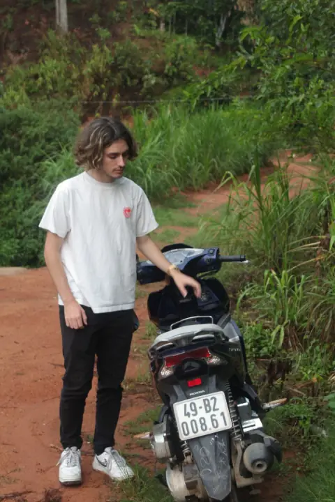 Axel with a scooter in Ho Chi Minh City